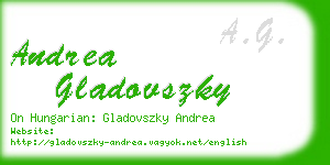 andrea gladovszky business card